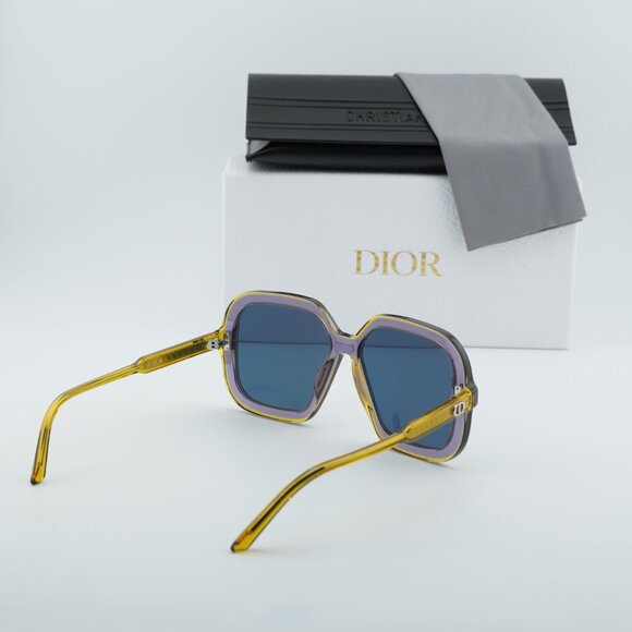 Dior DIORHIGHLIGHT S1I 60B0 Square Sunglasses - Yellow/Blue main image 11